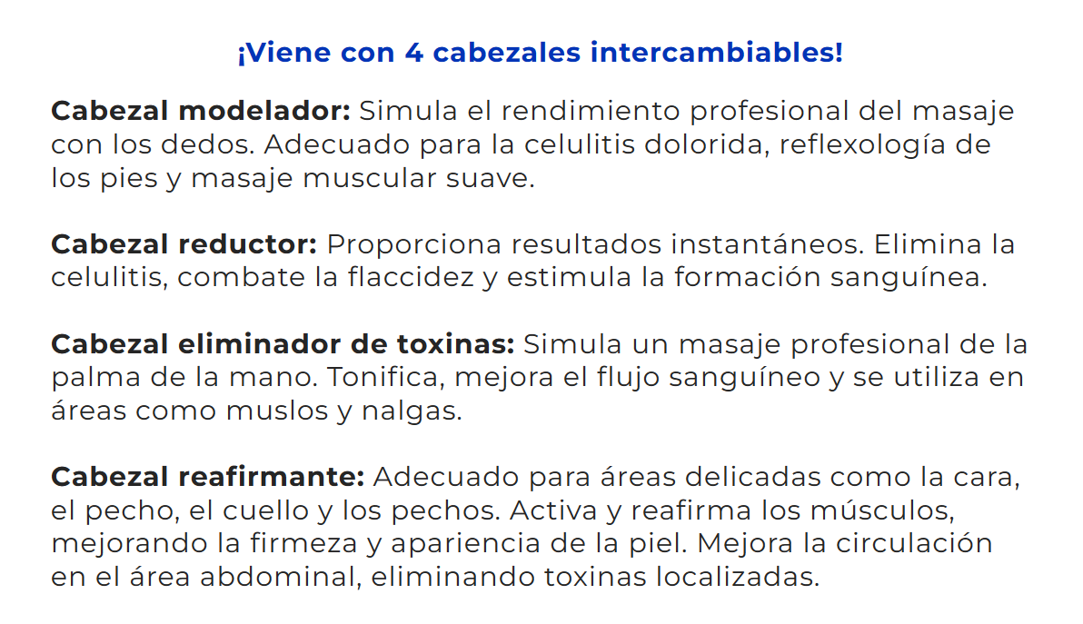 Masajeador Corporal 4 Cabezales RELAX & TONE