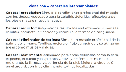 Masajeador Corporal 4 Cabezales RELAX & TONE