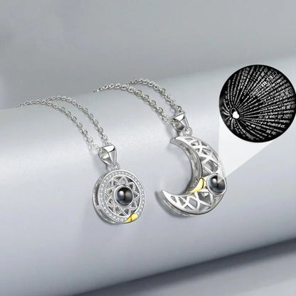 Collar Sol Y Luna Con 100 Idiomas